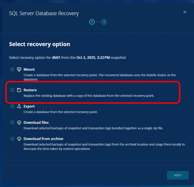 データベースの保護、Rubrikなら簡単です（Microsoft SQL Server：リカバリ編） | 東京エレクトロンデバイス株式会社