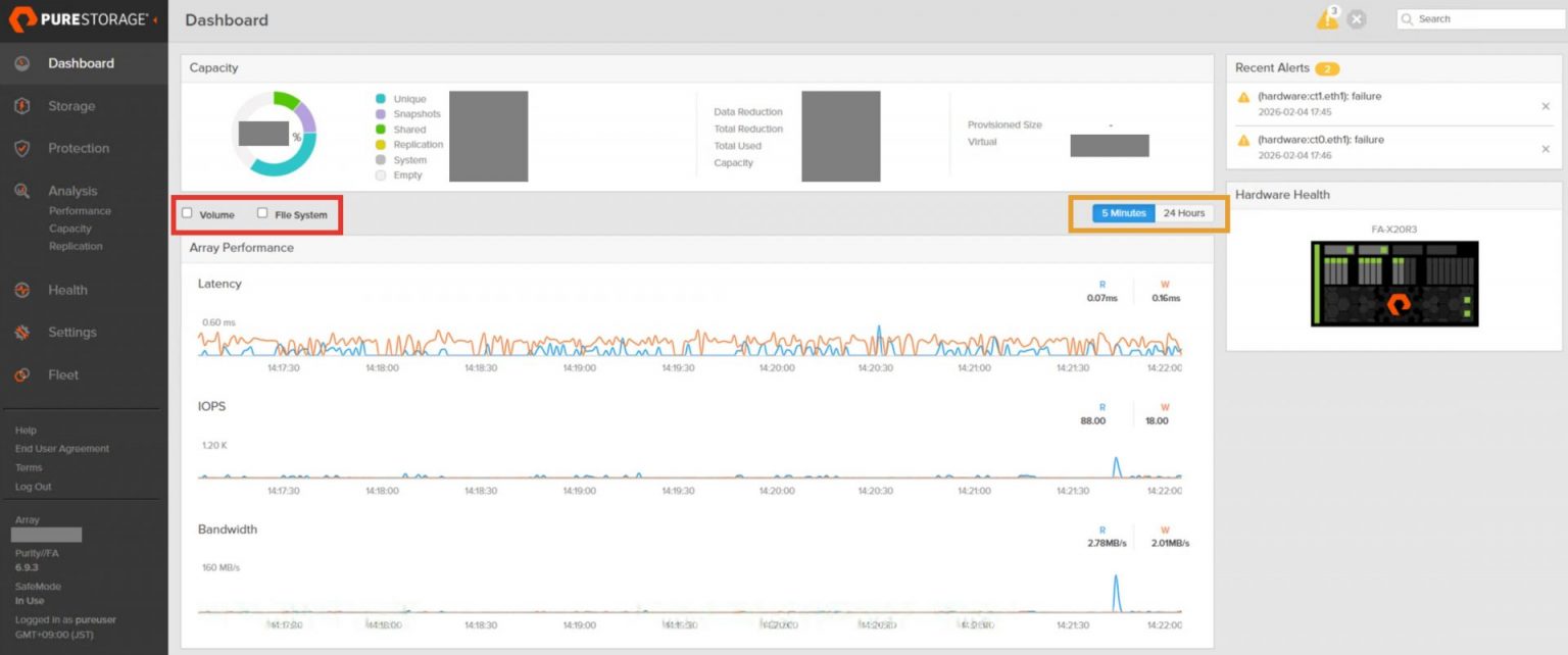 Everpure（旧：Pure Storage）FlashArray GUIの使い方 | 東京エレクトロンデバイス株式会社