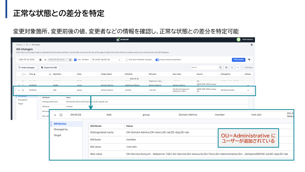 Semperis DSPによる 即時検知 と AD自動復旧2